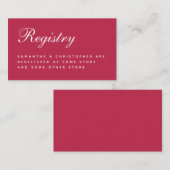 シンプルマジモダンン結婚タ書記簿 エンクロージャーカード (正面/裏面)