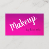 シンプルマゼンタパープルシェーズメイクアップアーティスト 名刺 (正面)