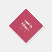 シンプルマゼンモダンタ小結婚値 スタンダードカクテルナプキン (角)