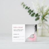 シンプルマッサージセラピストエレガント紹介カード 紹介カード (スタンド正面)