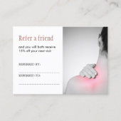 シンプルマッサージセラピストエレガント紹介カード 紹介カード (正面)