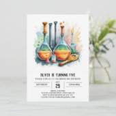 シンプルマッドサイエンティストポーション誕生日 招待状 (スタンド正面)