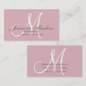 シンプルママ通話カード |ベビーピンク コーリングカード (正面/裏面)