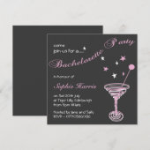 シンプルマルティーニ渦バチェロレッテ 招待状 (正面/裏面)