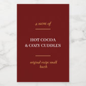 シンプルマルーンミニマルモダンラスト フードラベル (シングルラベル)