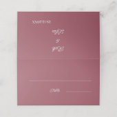 シンプルマロパーソナライズされたン結婚のテーブル プレイスカード (外部開封)