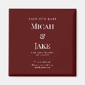 シンプルマロ結婚ーンとワ救イトの日 マグネット (正面)