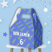 シンプルマンガロケットブルーキッド誕生日 フェイバーボックス