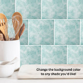 シンプルマーブルティール(緑がかった色)ブルー タイル