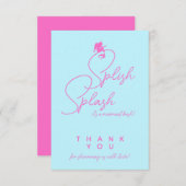 シンプルマーメイドガール誕生日サンキューカード サンキューカード (正面/裏面)