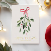 シンプルミスタントー非写真クリスマス金ゴールド 箔シーズンカード