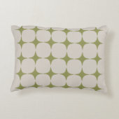 シンプルミッドセンチュリーモダンセージ緑のパターン アクセントクッション (裏面)