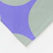 シンプルミッドセンチュリーモダンパープルブルーパターン フリースブランケット (角)