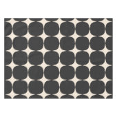 シンプルミッドセンチュリーモダンブラック&クリームパターン テーブルクロス (正面(横))