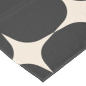 シンプルミッドセンチュリーモダンブラック&クリームパターン テーブルクロス (アングル)