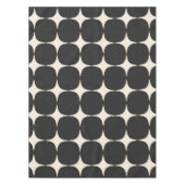 シンプルミッドセンチュリーモダンブラック&クリームパターン テーブルクロス (正面)