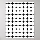 シンプルミッドセンチュリーモダン白黒パターン ポスター (正面)