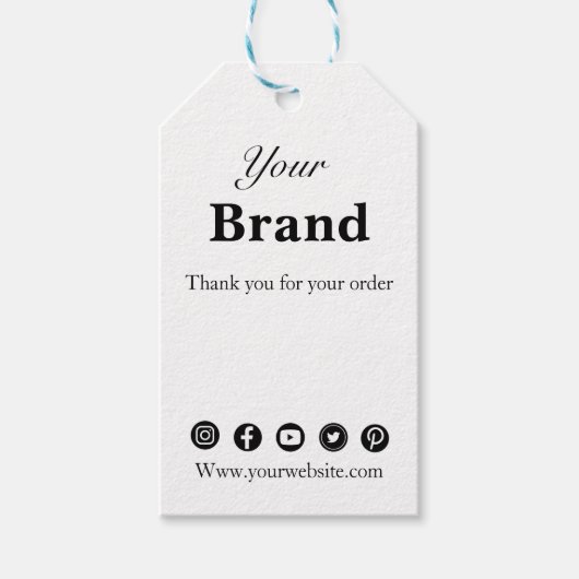 シンプルミニマつるラベル服 ギフトタグ (正面)