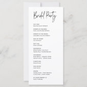 シンプルミニマエレガントモダンリスト結婚式 プログラム (裏面)