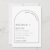 シンプルミニマエレガントモダンル結婚Arch's 招待状 (正面)