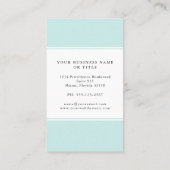 シンプルミニマエレガントリストアクアカラーブロック 名刺 (裏面)