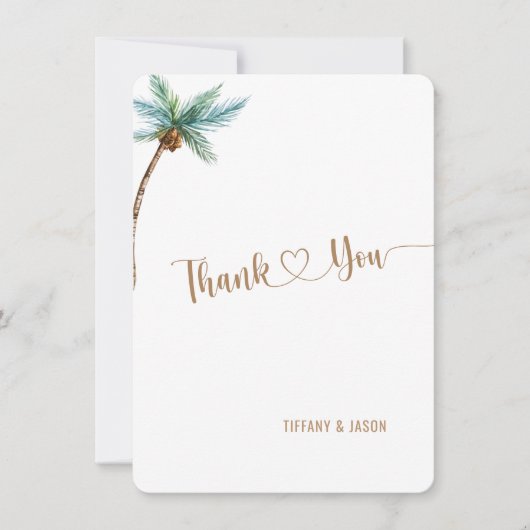 シンプルミニマエレガントリストカスタムビーチ結婚式 ノートカード (正面)