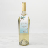 シンプルミニマエレガントリストカスタムビーチ結婚式 ボトルネックタグ (ボトル)