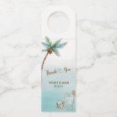 シンプルミニマエレガントリストカスタムビーチ結婚式 ボトルネックタグ (正面)