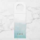 シンプルミニマエレガントリストカスタムビーチ結婚式 ボトルネックタグ (裏面)