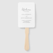 シンプルミニマエレガントリストクラシック結婚式 プログラム ハンドファン (正面)