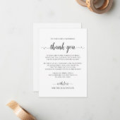 シンプルミニマエレガントリストサンキューカード ノートカード (正面/裏面インサイチュ)