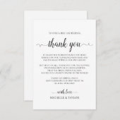 シンプルミニマエレガントリストサンキューカード ノートカード (正面/裏面)