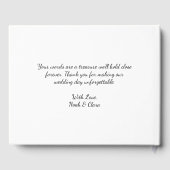 シンプルミニマエレガントリストブラックボウ ゲストブック (裏面)