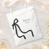 シンプルミニマエレガントリストブラックボウ フェイバーバッグ (クリップ留めされた状態)