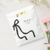 シンプルミニマエレガントリストブラックボウ フェイバーバッグ (封をした状態)