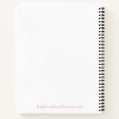 シンプルミニマエレガントリストホワイトピンクシックスパイラル ノートブック (裏面)