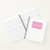 シンプルミニマエレガントリストホワイトピンクシックスパイラル ノートブック (内部)