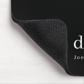 シンプルミニマエレガントリストモノグラム白黒 マウスパッド (コーナー)