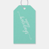 シンプルミニマエレガントリストライトミントグリーンホワイト ギフトタグ (裏面)