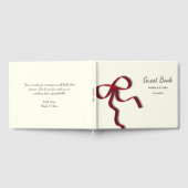 シンプルミニマエレガントリストレッドボウ ゲストブック (全面)