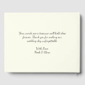 シンプルミニマエレガントリストレッドボウ ゲストブック (裏面)