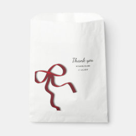 シンプルミニマエレガントリストレッドボウ フェイバーバッグ