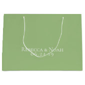 シンプルミニマエレガントリスト文字結婚ズ ラージペーパーバッグ (正面)