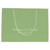 シンプルミニマエレガントリスト文字結婚ズ ラージペーパーバッグ (裏面)