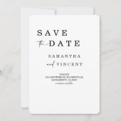 シンプルミニマエレガントリスト日付カードの保存 招待状 (正面)