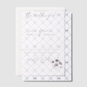 シンプルミニマエレガントリスト海軍の書道acw01fr ベラム紙招待状 (オフセット (招待状))