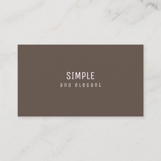 シンプルミニマエレガントリスト茶 名刺 (正面)