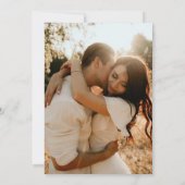 シンプルミニマエレガントリスト2枚の写真の結婚 セーブザデート (裏面)