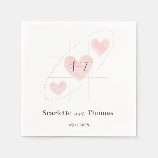 シンプルミニマエレガントリスト スタンダードカクテルナプキン (正面)