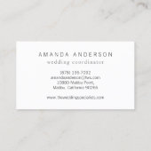 シンプルミニマエレガントリスト |名刺 名刺 (裏面)